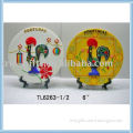 Polyresin plate with Portugal rooster